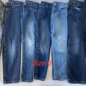 Lot of 7 Pairs of Girls Pants/ Jeans - Size 6